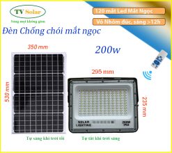Đèn Năng lượng mặt trời chống chói Mắt ngọc 200w 2024
