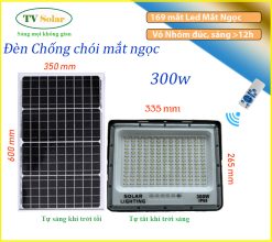 Đèn Năng lượng mặt trời chống chói Mắt ngọc 300w 2024