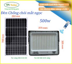 Đèn Năng lượng mặt trời chống chói Mắt ngọc 500w 2024