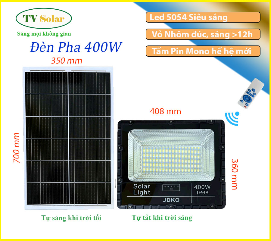 ĐÈN PHA NĂNG LƯỢNG MẶT TRỜI JDKO 400W