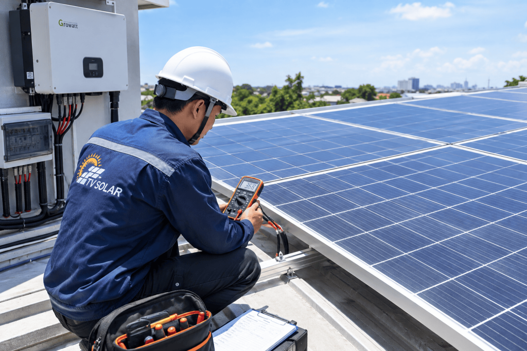 Kiểm tra công suất tấm pin qua dữ liệu PV trên inverter